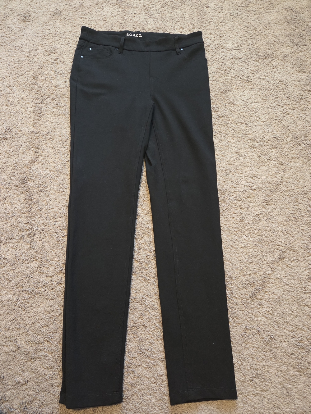 NEW S.C. & Co. Black Stretch Fabric Pants Size 10 Style 1542236 Never Worn Comfy
